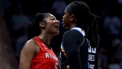 Reese was involved in a tense confrontation with New York Liberty forward Jonquel Jones. (Getty Images via AFP) Reese was involved in a tense confrontation with New York Liberty forward Jonquel Jones. (Getty Images via AFP)