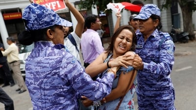 On Saturday, about 41,000 security personnel turned the Capital into a fortress. (REUTERS)