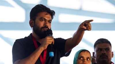Abhijeet Dipke, founder of the Cockroach Janta Party (CJP) (REUTERS)