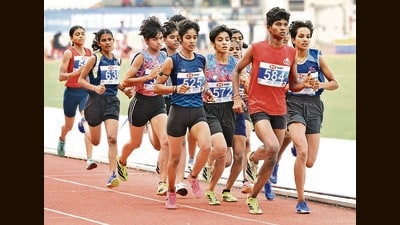 Players during a practice session at the Guru Nanak Stadium in Ludhiana. (HT) Players during a practice session at the Guru Nanak Stadium in Ludhiana. (HT)