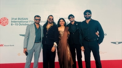 The team of Selvi on the red carpet at the Busan International Film Festival. The team of Selvi on the red carpet at the Busan International Film Festival.
