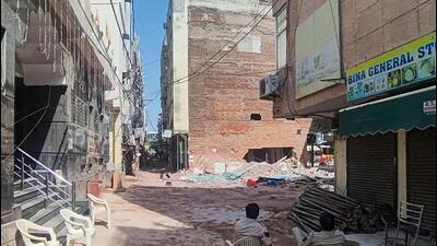The Satya Niketan collapse in September led to deaths of seven people and several injured. (Vipin Kumar/HT Photo) The Satya Niketan collapse in September led to deaths of seven people and several injured. (Vipin Kumar/HT Photo)