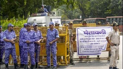 The external affairs ministry accused the UN human rights body of double standards after it raised concerns over mass detentions during Saturday’s Delhi protests. (PTI) The external affairs ministry accused the UN human rights body of double standards after it raised concerns over mass detentions during Saturday’s Delhi protests. (PTI)