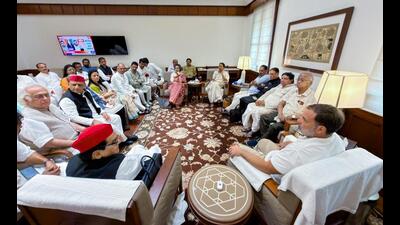 The other members of the INDIA bloc don’t want the Congress to expand in their states beyond a point. But they need its support to ward off existential threats. (@INCIndia X/ANI) The other members of the INDIA bloc don’t want the Congress to expand in their states beyond a point. But they need its support to ward off existential threats. (@INCIndia X/ANI)