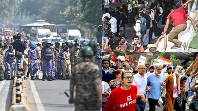 Police said that 7,000 people were detained in Delhi amid CJP's Jantar Mantar protest on Saturday. Police said that 7,000 people were detained in Delhi amid CJP's Jantar Mantar protest on Saturday.