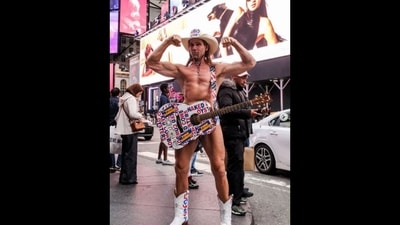 Burck admitted that he made little effort to save money early in his career. (Instagram/@thenakedcowboy)