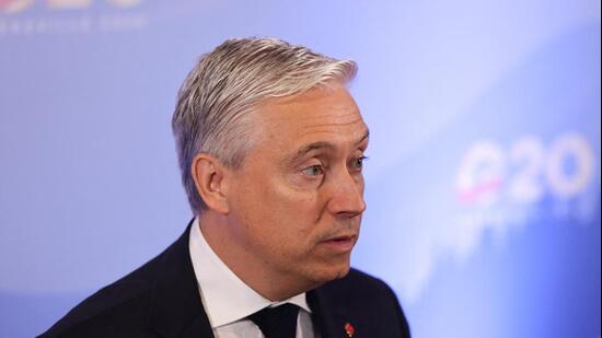 Canada’s finance minister Francois-Philippe Champagne speaks to the media as finance ministers and central bank governors from G20 countries meet in Asheville, North Carolina, US on September 1. (REUTERS)