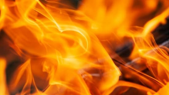 Fire burning in Santa Clarita, Los Angeles County.