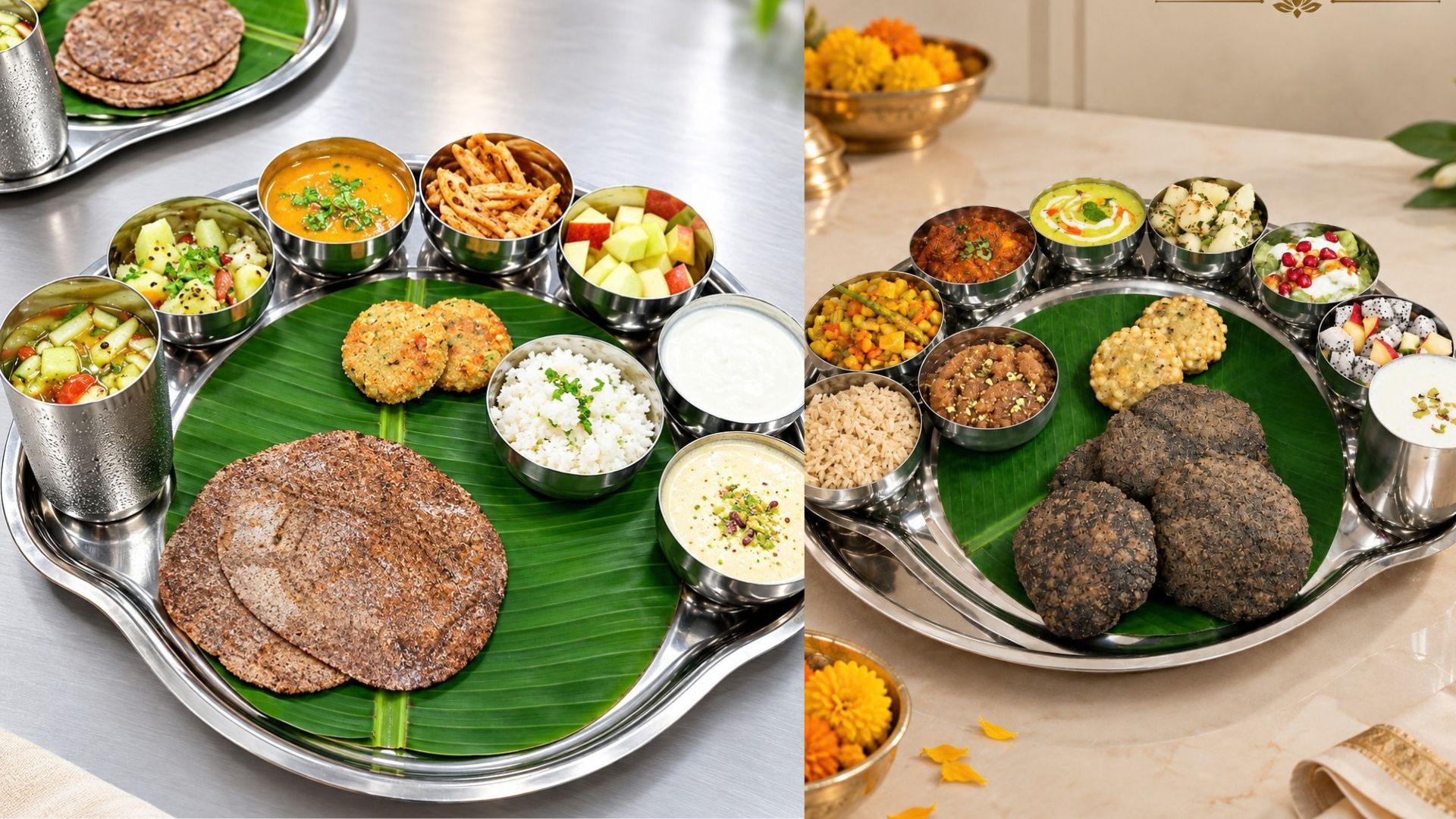 Navratri thals from different states are available at Taj Palace Lucknow Navratri thals from different states are available at Taj Palace Lucknow