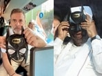 Leader of the Opposition in Lok Sabha Rahul Gandhi posed with a Batman mask during the march. 