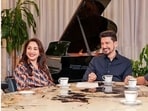 Madhuri Dixit and Dr Shriram Nene's Mumbai home combines original MF Husain artworks, elegant entertaining spaces, and personal touches. (Instagram/ madhuridixitnene and YouTube/ farahkhan)