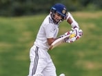 Abhimanyu Easwaran is in good touch against Delhi. 