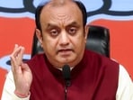 BJP National Spokesperson Sudhanshu Trivedi addresses a press conference, in New Delhi.