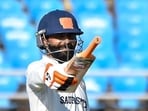 Rajkot: Saurashtra's Ravindra Jadeja celebrates his half century during the Ranji Trophy Group B cricket match between Saurashtra and Chhattisgarh, in Rajkot, Sunday, Oct. 11, 2026. (PTI Photo) (PTI10_11_2026_000367A) Rajkot: Saurashtra's Ravindra Jadeja celebrates his half century during the Ranji Trophy Group B cricket match between Saurashtra and Chhattisgarh, in Rajkot, Sunday, Oct. 11, 2026. (PTI Photo) (PTI10_11_2026_000367A)