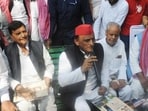 Samajwadi Party president Akhilesh Yadav speaking to journalists on Monday. (Sourced)