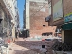 The Satya Niketan collapse in September led to deaths of seven people and several injured. (Vipin Kumar/HT Photo)