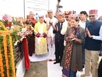 Union health minister Jagat Prakash Nadda laying foundation stone of Indian Council of Medical Research (ICMR) Centre for High Altitude Medicine and Public Health Research at Keylong in Himachal Prades.