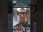 Scenes At Starting Line Of INDIA Bloc's Anti-CEC Protest March To Supreme Court