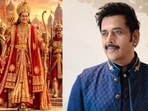 Actor Ravi Kishan and his AI image in role of Shri Ram that he will perform at Ayodhya Ki Ram Leela in New Delhi on October 19 and 20