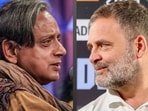 Congress MPs Shashi Tharoor and Rahul Gandhi.
