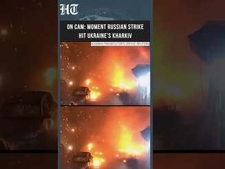 Russia-Ukraine War: Moment Russian Strike Hits Kharkiv Captured On Camera As Toll Rises