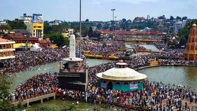 The delegation warned of an agitation if the proposed diversion goes ahead and suggested using other dams in Nashik for the Kumbh Mela. (HT ) The delegation warned of an agitation if the proposed diversion goes ahead and suggested using other dams in Nashik for the Kumbh Mela. (HT )