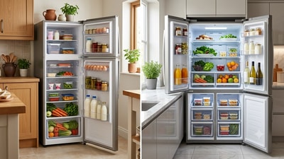 3 star and 5 star refrigerators: Understand how refrigerator star ratings affect energy use, bills and savings. (AI Generated Image) 3 star and 5 star refrigerators: Understand how refrigerator star ratings affect energy use, bills and savings. (AI Generated Image)
