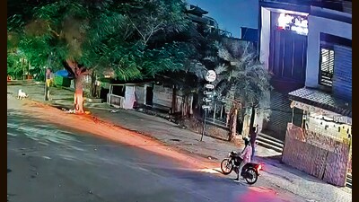 A CCTV grab shows a man firing at the office. (HT File)