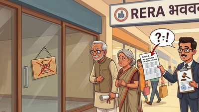 MahaRERA rejected the plea of senior citizens who had purchased a shop in Pune to generate rental income during retirement. The couple claimed they were unable to find tenants because of poor visibility and inadequate access caused by an incomplete 24-metre-wide Development Plan (DP) road.  (Picture for representational purposes only) (Gemini Generated Photo )