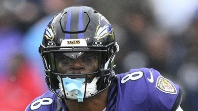 Lamar Jackson remains sidelined with an ankle injury. (AP Photo) Lamar Jackson remains sidelined with an ankle injury. (AP Photo)