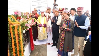 Union health minister Jagat Prakash Nadda laying foundation stone of Indian Council of Medical Research (ICMR) Centre for High Altitude Medicine and Public Health Research at Keylong in Himachal Prades. Union health minister Jagat Prakash Nadda laying foundation stone of Indian Council of Medical Research (ICMR) Centre for High Altitude Medicine and Public Health Research at Keylong in Himachal Prades.
