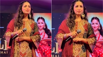Yami Gautam makes a festive statement in a richly embroidered Chanderi suit.
