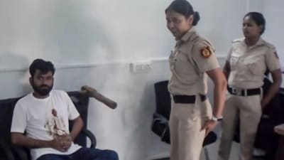 Cockroach Janta Party founder Abhijeet Dipke after he was held last week. (PTI)
