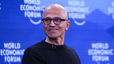 Microsoft CEO Satya Nadella raised concerns over AI security risks and urged companies to strengthen controls over advanced models. (Bloomberg)
