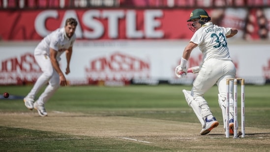 Marnus Labuschagne in action Marnus Labuschagne in action