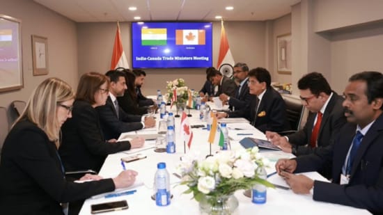 The two sides held the fifth round of trade negotiations in Canada. (X)