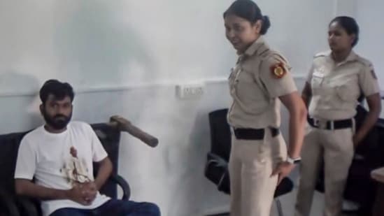 Cockroach Janta Party founder Abhijeet Dipke after he was held last week. (PTI)
