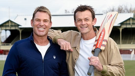 Shane Warne and Adam Gilchrist in 2017.