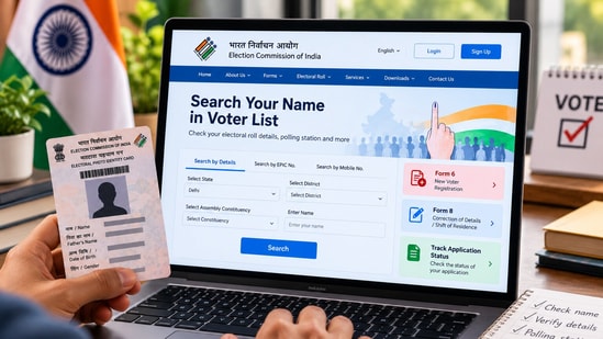 Voters can search the electoral roll online to verify their registration details and polling information before an election (AI Generated Representational Image)