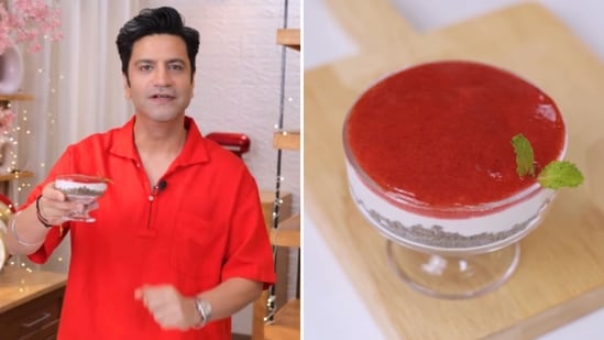 Chef Kunal Kapur's strawberry kuttu parfait recipe can be prepared in minutes.