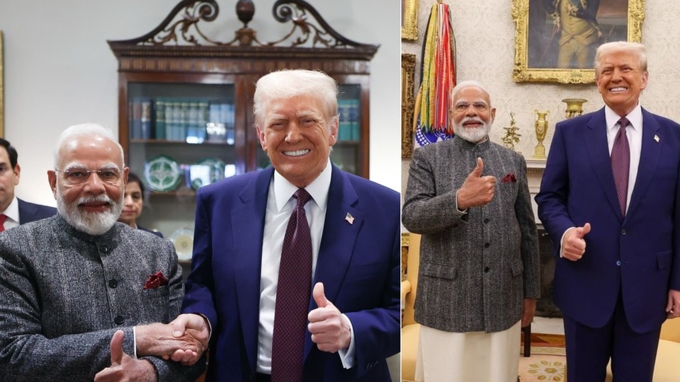মার্কিন প্রেসিডেন্ট ডোনাল্ড ট্রাম্পের সঙ্গে ভারতের প্রধানমন্ত্রী নরেন্দ্র মোদী।