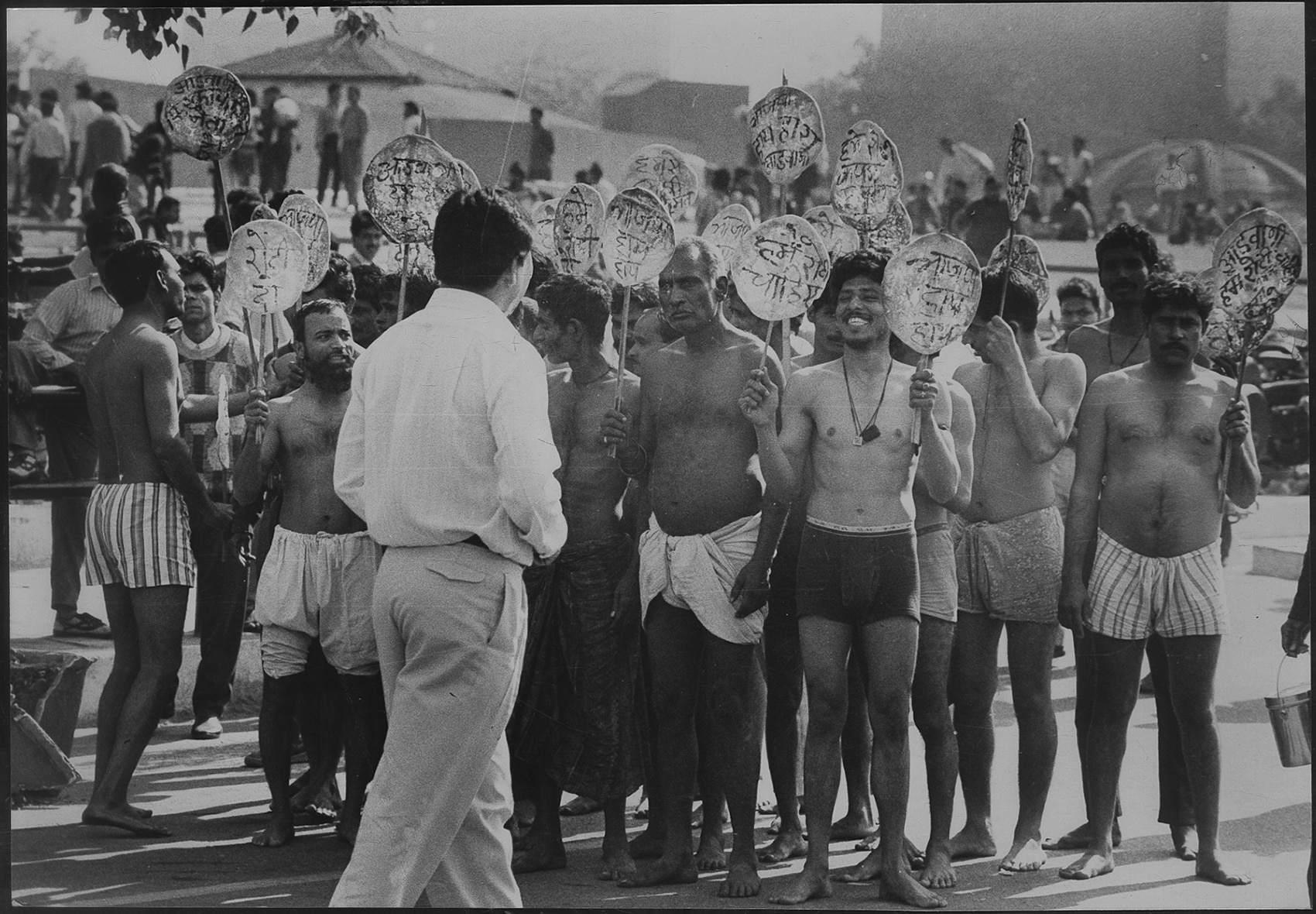 An undated picture of a protest at Jantar Mantar An undated picture of a protest at Jantar Mantar