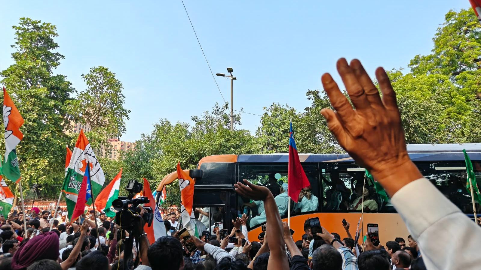 Opposition protest march. (Jignasa Sinha/HT) Opposition protest march. (Jignasa Sinha/HT)
