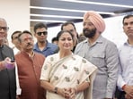 Chief minister Rekha Gupta and Union environment minister Bhupender Yadav at the review of pollution control measures.