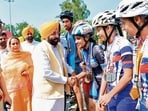 Emphasising Punjab’s longstanding contribution to Indian sports, the chief minister said Punjabi athletes had consistently brought honour to the country at national and international competitions. (HT Photo)