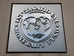 FILE PHOTO: A view of the International Monetary Fund (IMF) logo at its headquarters in Washington, D.C., U.S., November 24, 2024.