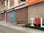 A view of the closed market area as part of 