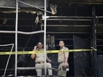 Police said the woman fell from the hotel around 6pm. A forensic field unit was called to the spot, and photographs and videos were taken to preserve evidence. Police said the woman fell from the hotel around 6pm. A forensic field unit was called to the spot, and photographs and videos were taken to preserve evidence.