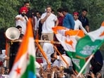 Congress leaders Rahul Gandhi and Priyanka Gandhi Wadra and others during 'March for Democracy' by INDIA bloc leaders, towards the Supreme Court, to file a petition against Chief Election Commissioner Gyanesh Kumar and 'vote chori', at Barakhamba road, Congress leaders Rahul Gandhi and Priyanka Gandhi Wadra and others during 'March for Democracy' by INDIA bloc leaders, towards the Supreme Court, to file a petition against Chief Election Commissioner Gyanesh Kumar and 'vote chori', at Barakhamba road,