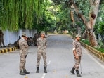 Heavy Security barricade all around the roads of Jantar Mantar in view of protest call against CEC Gyanesh Kumar by AISA,and CJP,  in New Delhi, India, on Sunday, October 11, 2026. 